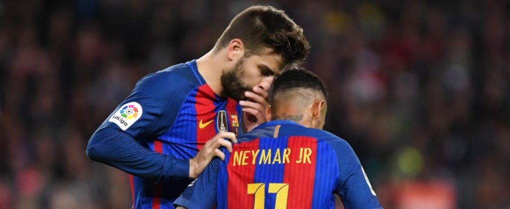 Neymar et Gerard Piqué