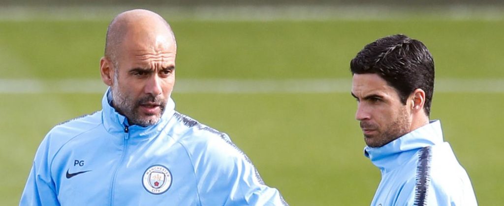 Pep Guardiola et Mikel Arteta