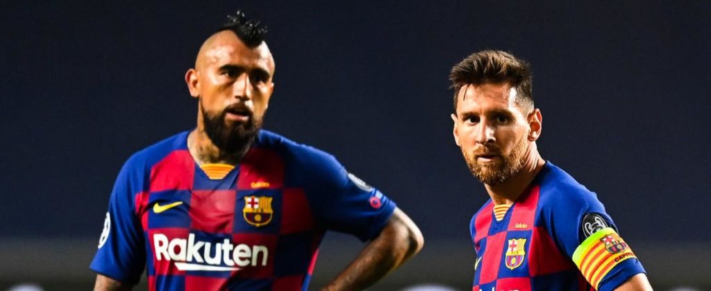 Lionel Messi et Arturo Vidal